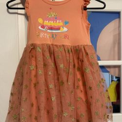 Orange Birthday Girl Tulle Dress Size 
