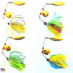 Brand New Spinner Baits Fishing Lures 4pack Lot 