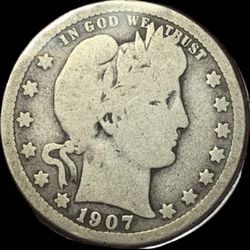 1907-O Barber Quarter 