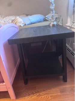 Two Black Nightstands
