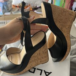 Aldo Black Wedges