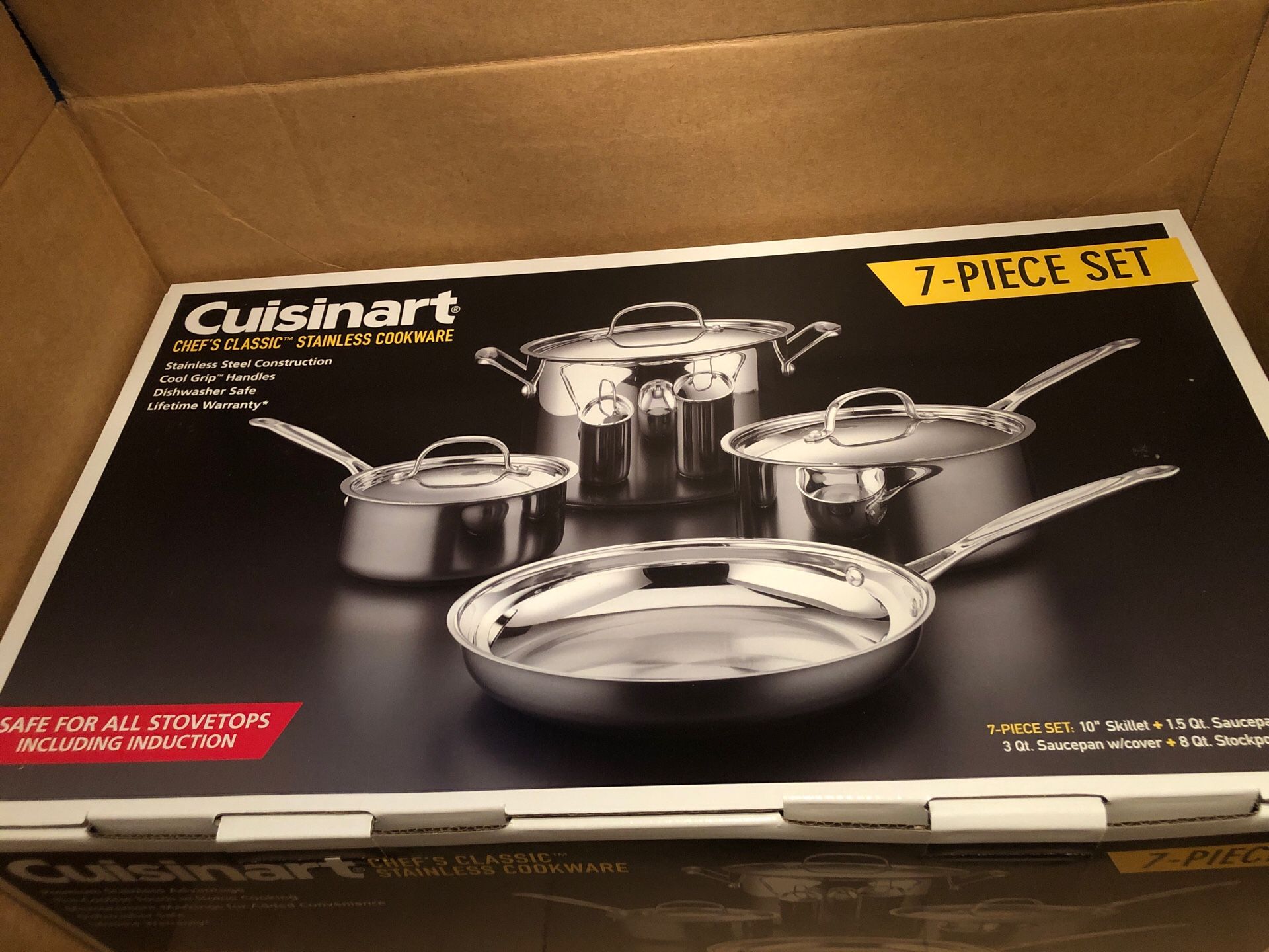 Cuisinart 77-7 Chef's Classic Stainless 7-Piece Cookware Set