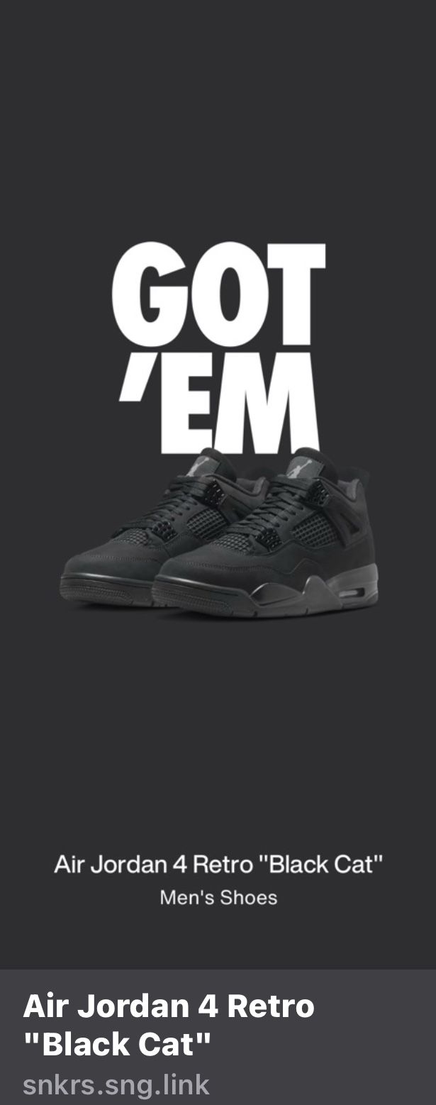 10.5 BLACK CATS Jordan 4’s
