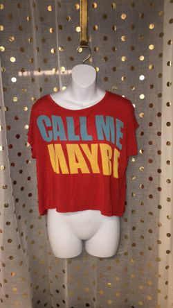 Workshop size XS (can fit a medium) red cropped shirt