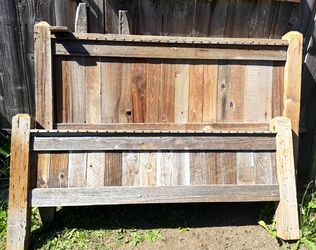 Rustic Pine Bed Frame