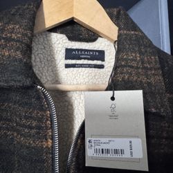 Medium AllSaints Fleece Lined Jacket