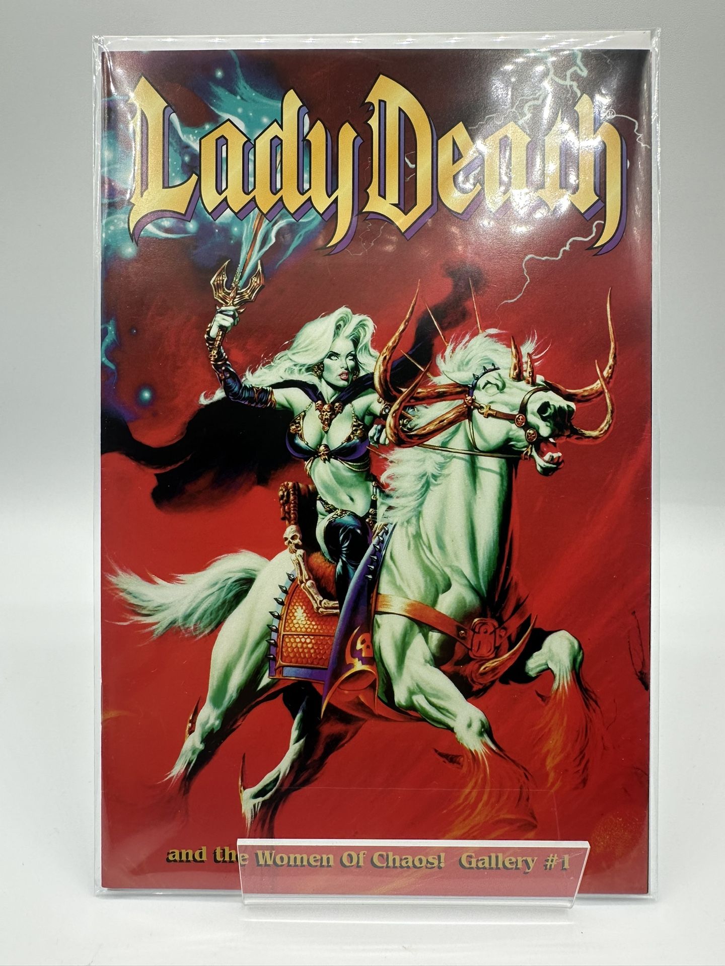 LADY DEATH & THE WOMEN OF CHAOS GALLERY #1 NM (CHAOS COMICS 1996)