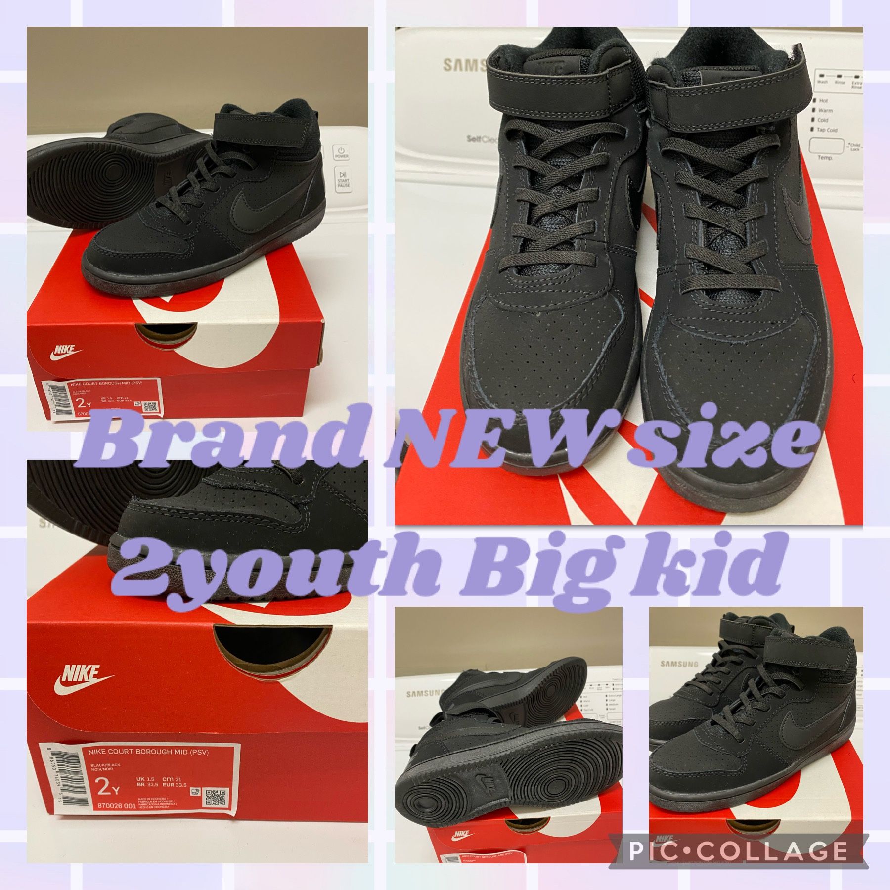 New Nike Size 2 Youth Mid Sneaker