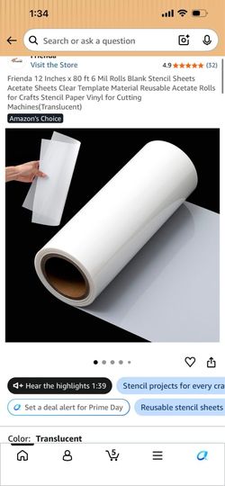 Stencil vinyl roll