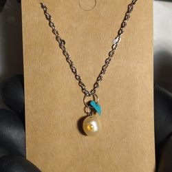 orange sapphire pearl necklace 