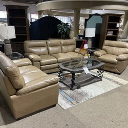 Leather Sofa Set
