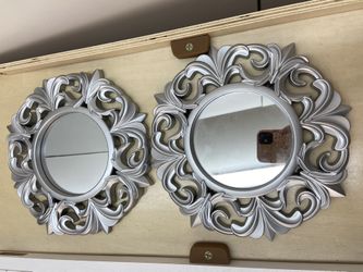 2 Small Silver Mirrors