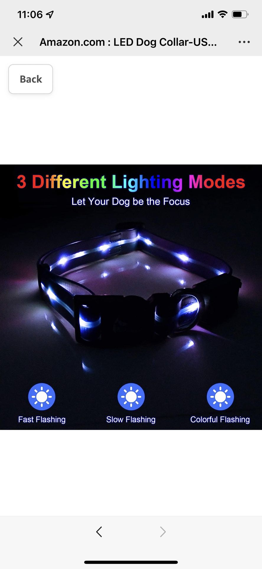 LED Dog Collar-USB Rechargeable with Waterproof Flashing Light-Makes Your Dog Visible,Safe&Seen