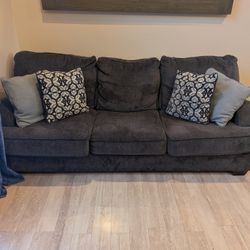 Grey Couch With Pillows