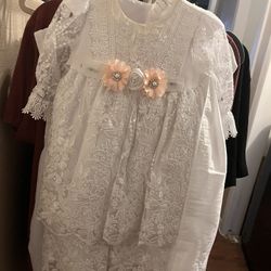 Baby Girl Baptism Dress 3-6 Months