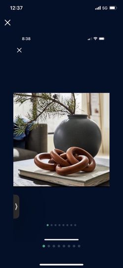 Studio McGee Teakwood Chainlink Accent Decor NWT