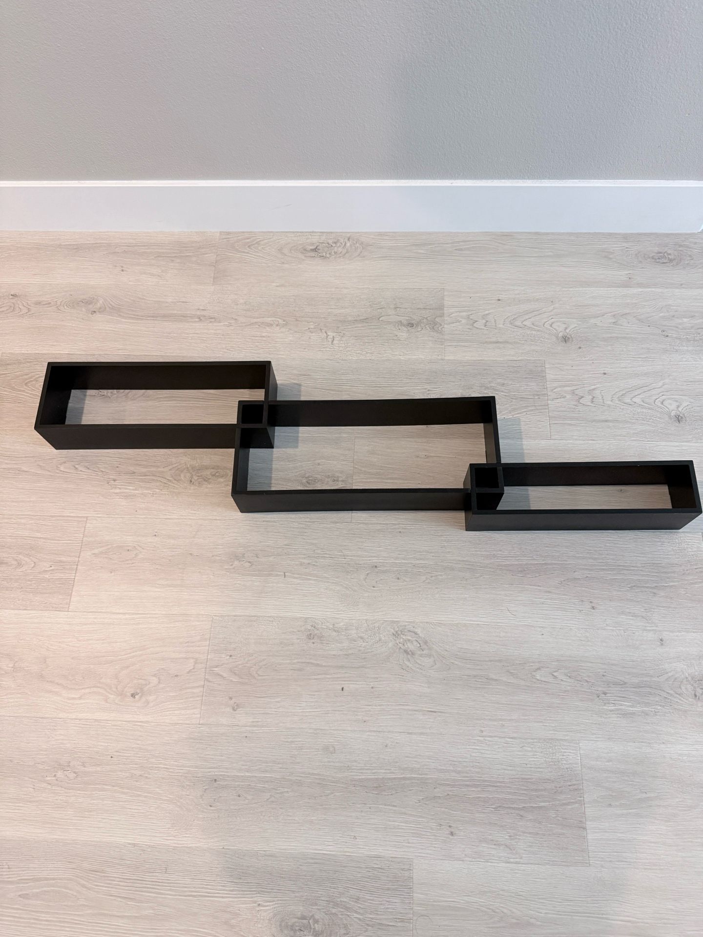 Black Floating Shelf - 3 Tier