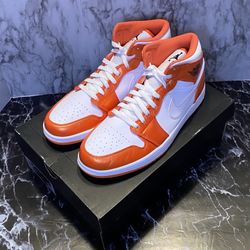 DS Air Jordan 1 Mid SE “Electro Orange” Sz 10