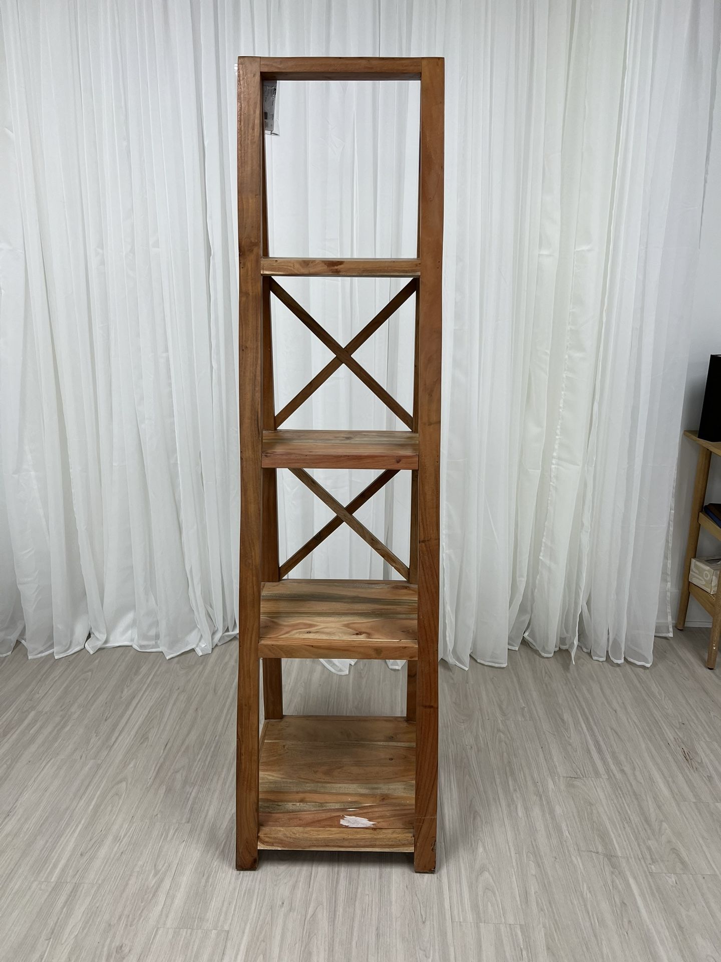 Teak Wood Shelving Ladder 
