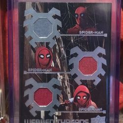 2017 Marvel Spider-Man Homecoming Webbed Threads Triple Relic Upper Deck Memorabilia trading card WTT2 (MINT)