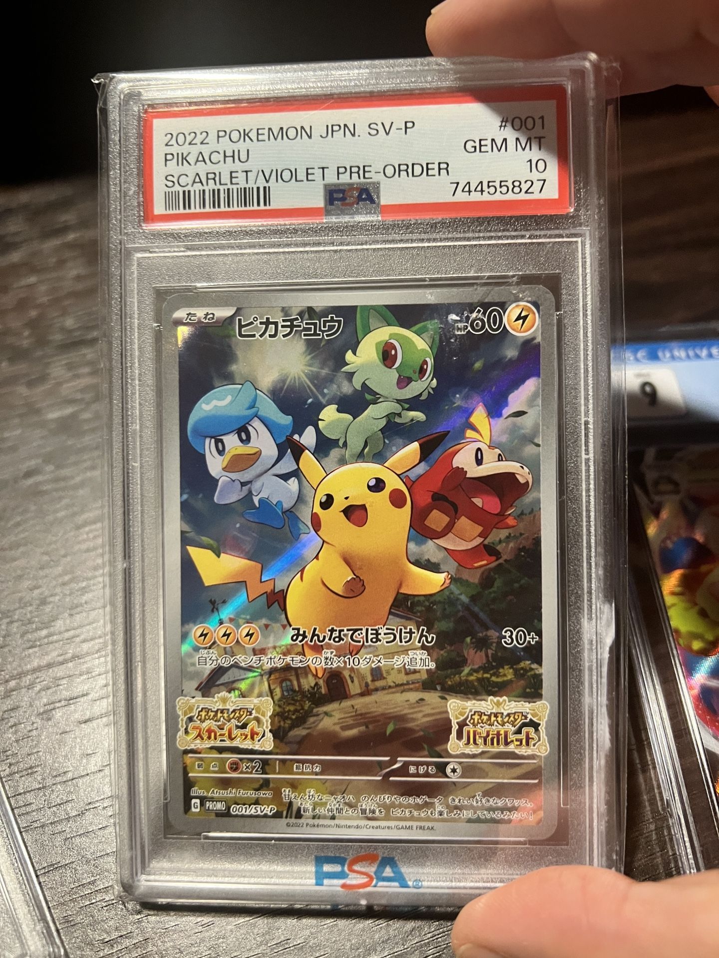 PSA 10 Pikachu 001/SV-P Promo Pokemon Card Japanese Scarlet & Violet GEM MINT