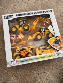 NEW-Rugged Racers Construction Vehicle Playset