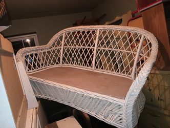 Two Brown Chairs $100 For Both Two Wicker Chairs Table And Couch 1,000 Or Best Offer Good Condition