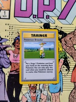 1999 Pokémon Trainer card featuring the Pokémon Breeder