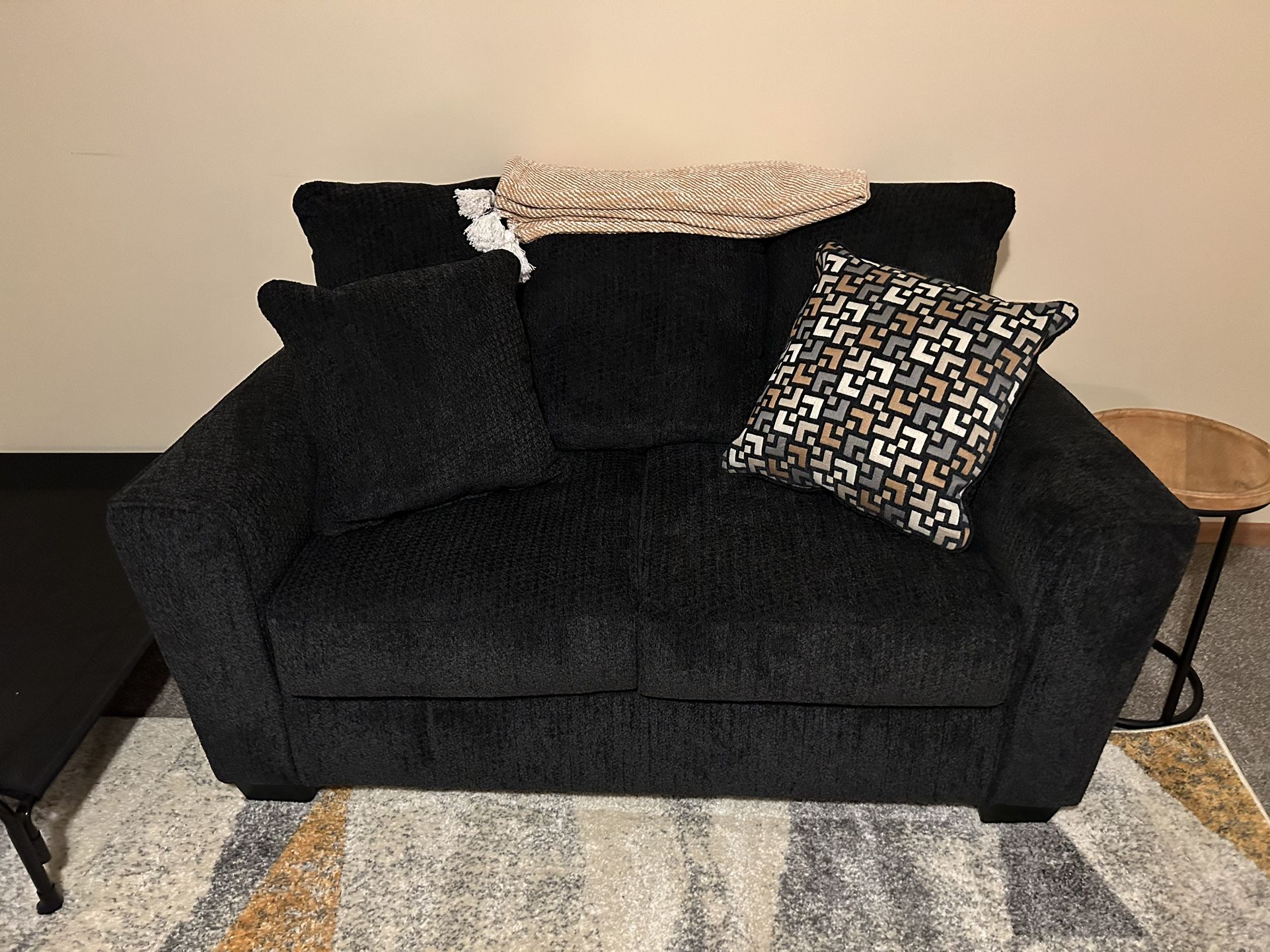 Black Loveseat - Like New