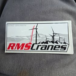 RMS CRANES  Hardhat Sticker  - 1 3/4"X3" (2 AVAILABLE)