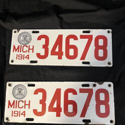 Antique license plate