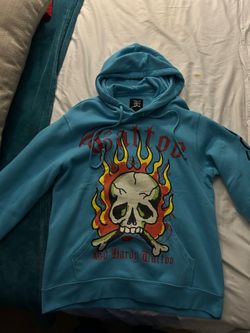 Ed Hardy Light Blue Hoodie