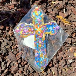 Acrylic cross suncatcher decor