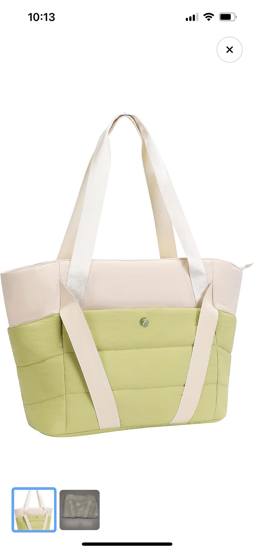 TINYAT Quilted Tote Bag for Women Gym