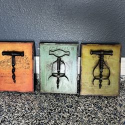 Vintage Corkscrew Wall Decor Set