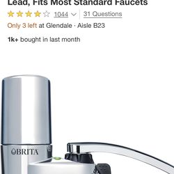 BRITA elite faucet mount water filter system