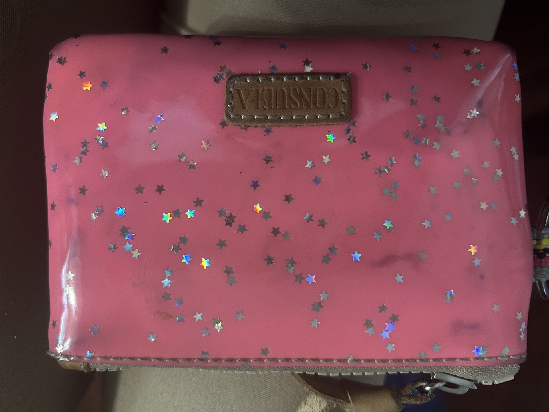 Consuela Pink And Silver Star Coin Pouch