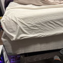 Queen Size Purple Mattress, Bed Frame, Mattress Base, Metal Springs