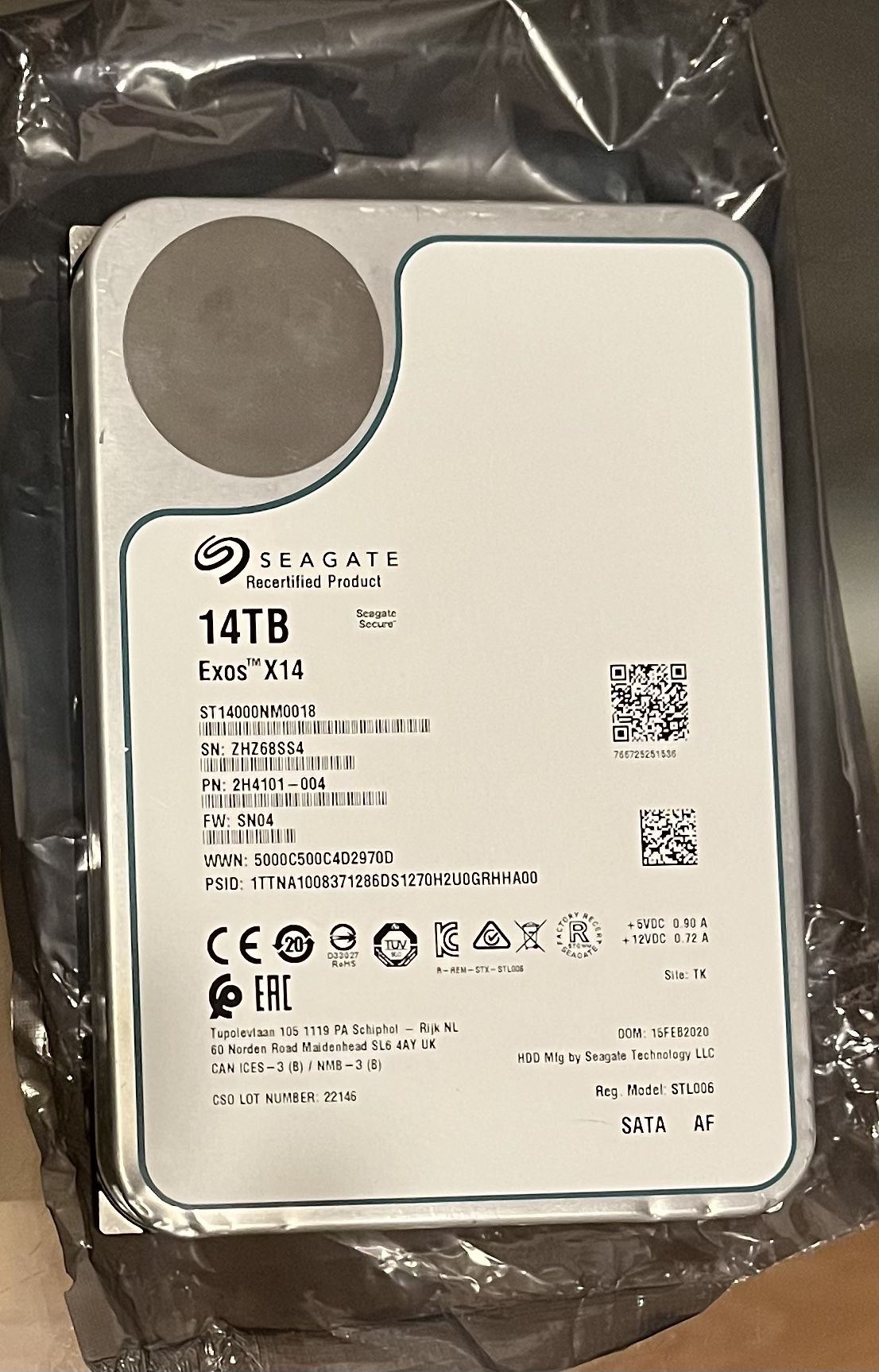 Seagate Hard drive 14TB