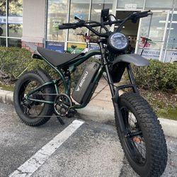 Green Long Range 80 Miles’ Cruiser Electric Bike! 40MPH Top Speed ebike Financing Deal Available! $10 To $100 Down Payment Take It Home! 