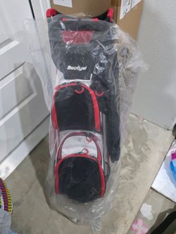 Beutyal Golf Stand Bag Black Red White