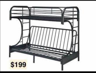 TWIN/FULL METAL FUTON BUNKBED NEW