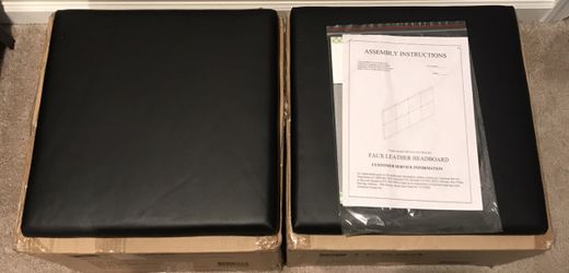 Tessa Black Leather Head Board Tiles