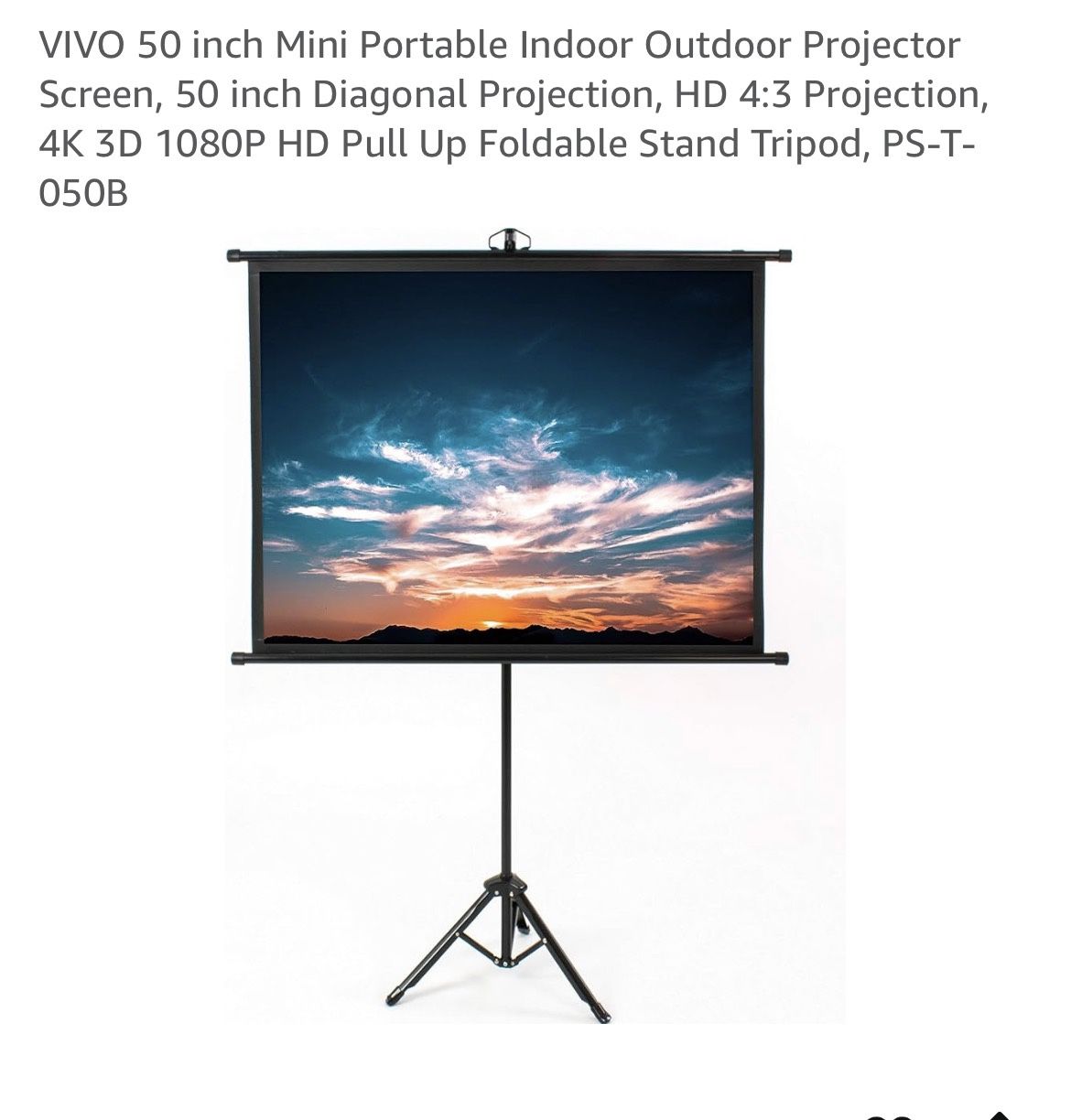 Tripod Projector Screen Portable