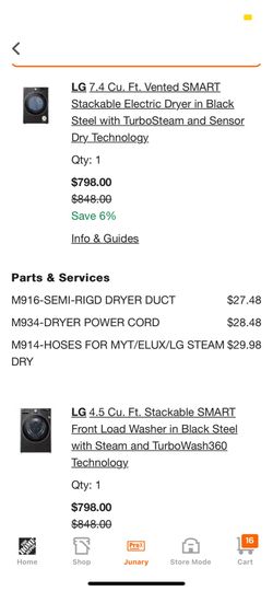 Washer & Dryer LG  “ELECTRIC “