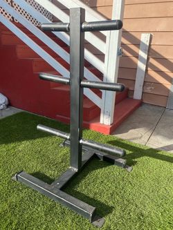 Olympic plate weight stand