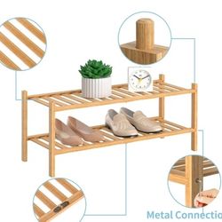 2 Tier Bamboo Shoe Rack 