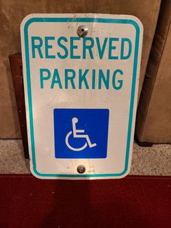 Reserved parking signs