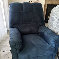 Blue Manual Recliner Chair 