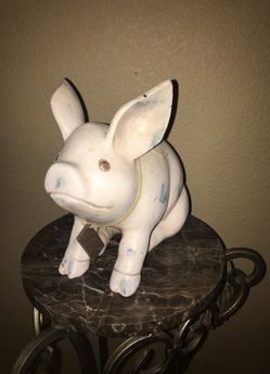 A porcelain figure of a pig